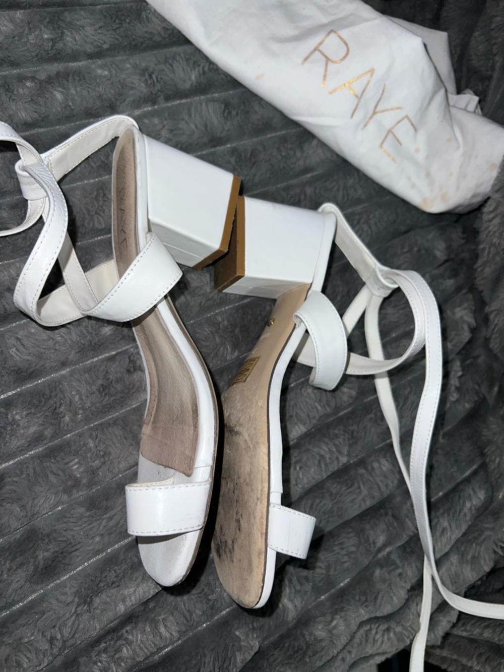 RAYE White Kepner Sandal - Dust Bag Included - Picture 6 of 16